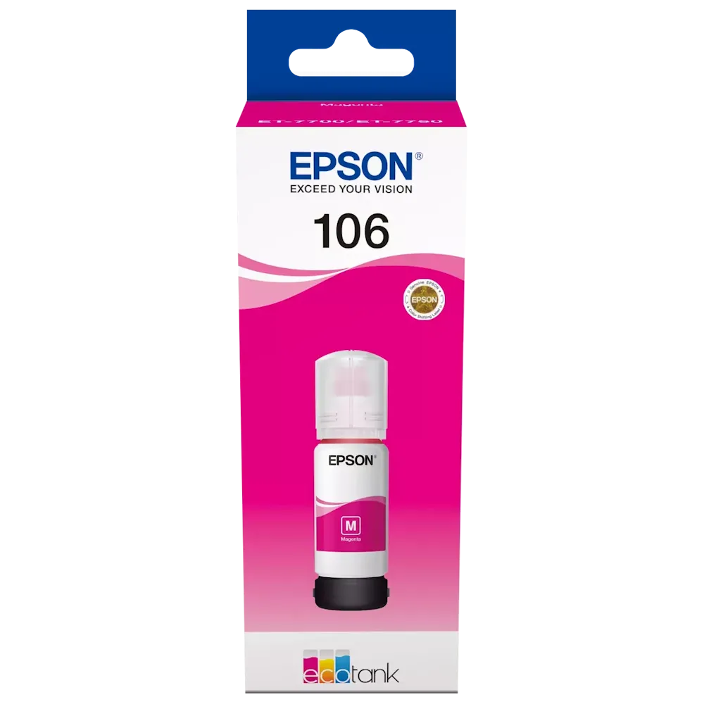 [C13T00R340] Epson 106 Magenta Kırmızı Şişe Mürekkep