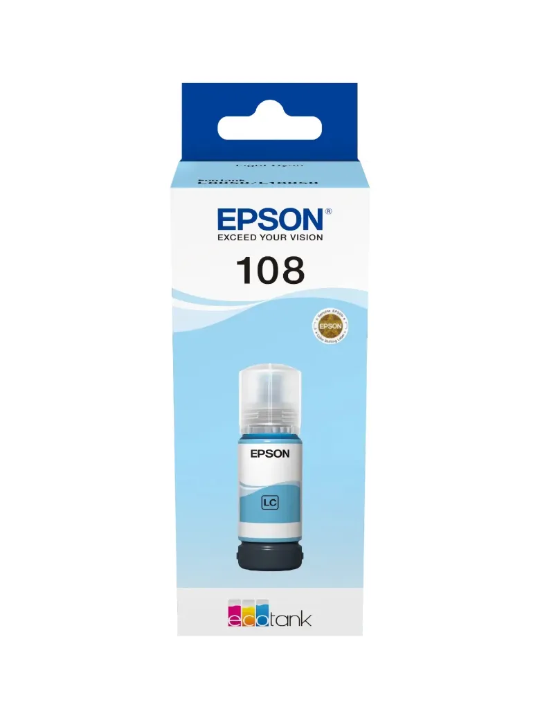 [C13T09C54A] Epson 108 Ecotank Light Cyan Açık Mavi  Mürekkep 70 ml