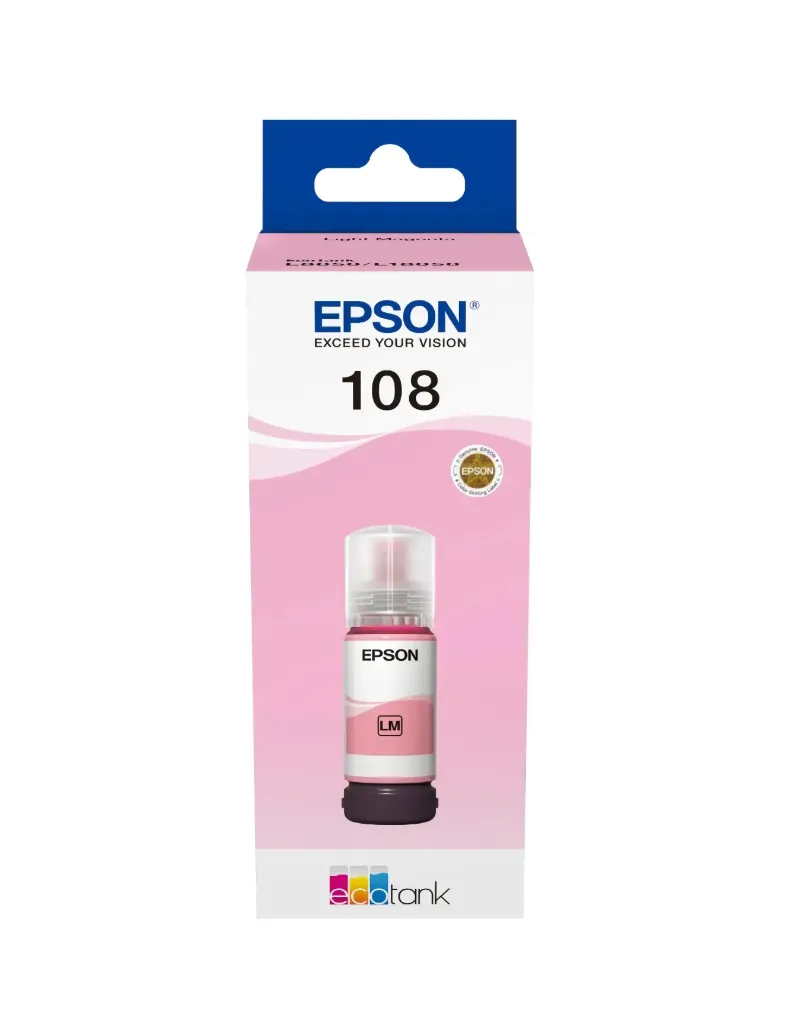 [C13T09C64A] Epson 108 Ecotank Light Magenta AÇIK Kırmızı Mürekkep 70 ml