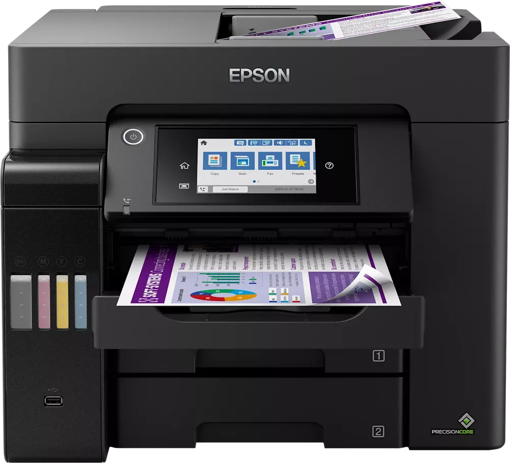 Epson L6570 Yazıcı-Tarayıcı-Fotokopi-Faks Renkli Mürekkep Tanklı Yazıcı Wi-Fi Ethernet Dubleks