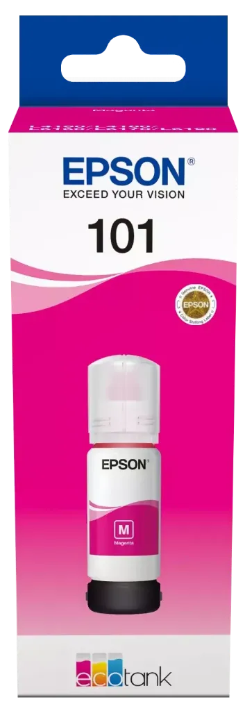 [C13T03V34A] Epson 101 Magenta Kırmızı Şişe Mürekkep  70 ml {L4150/L4160/L6160/L6170/L6190/L14150/L6276/L6290}