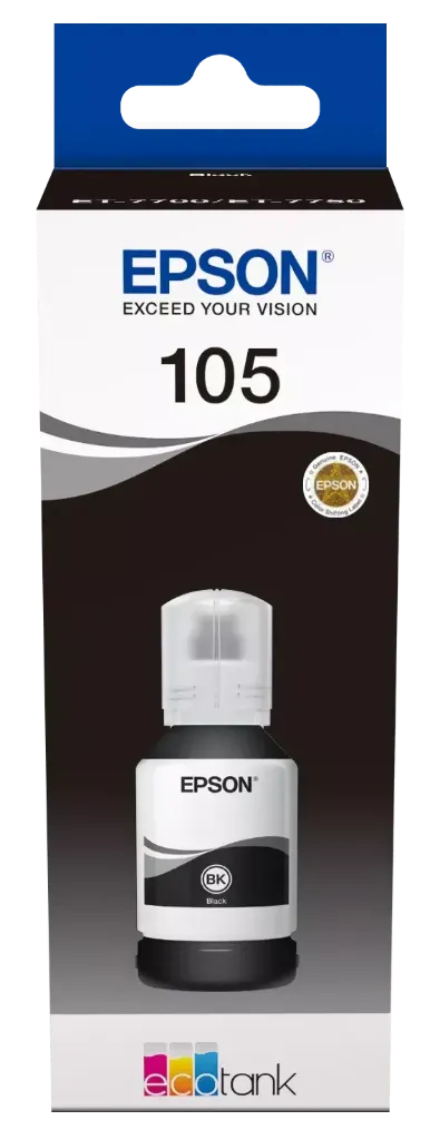 EPSON 105 BLACK SİYAH ŞİŞE MÜREKKEP