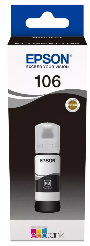 EPSON 106 PHOTO BLACK FOTO SİYAH ŞİŞE MÜREKKEP