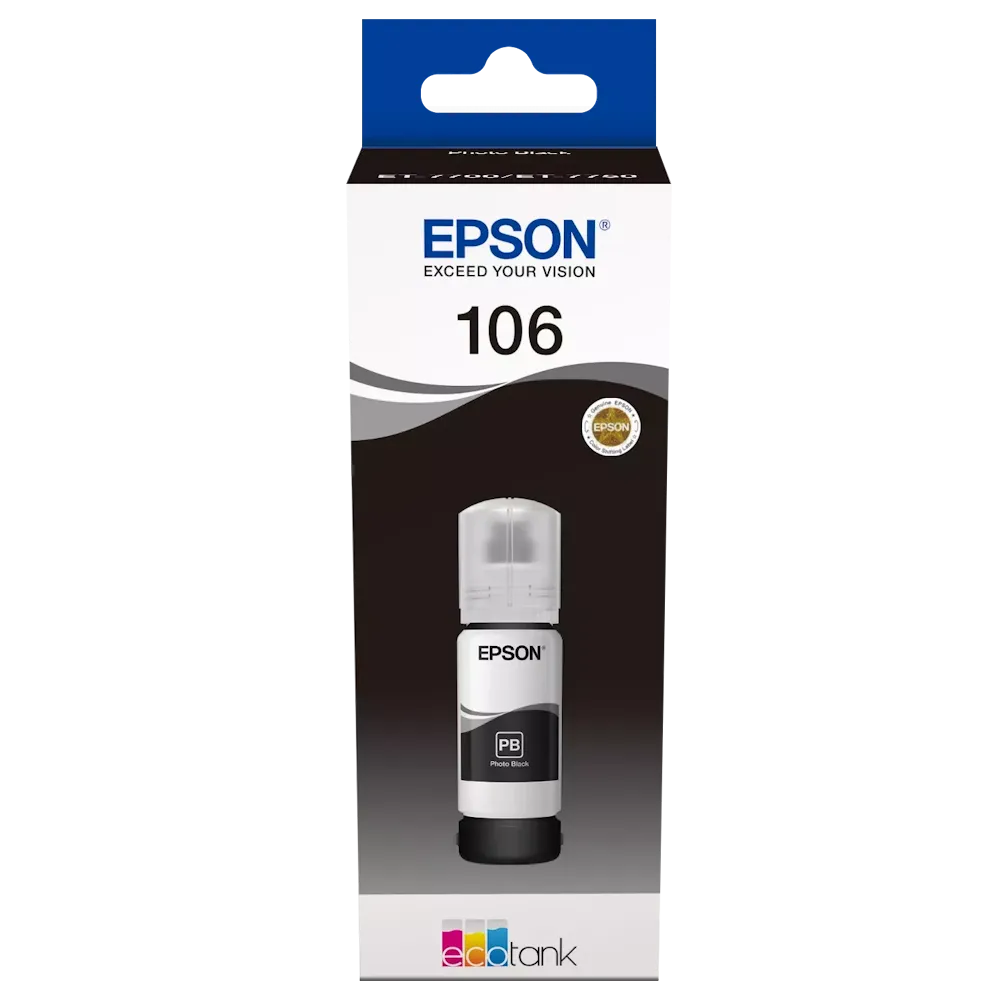 Epson 106 Foto Siyah Şişe Mürekkep