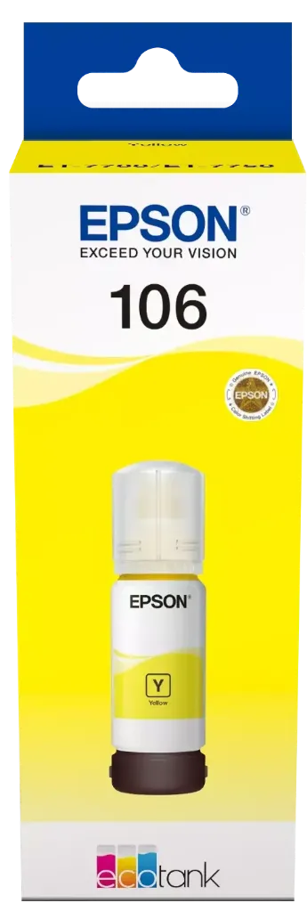 [C13T00R440] Epson 106 Sarı Şişe Mürekkep {T00R440L7160/L7180(1734974)}