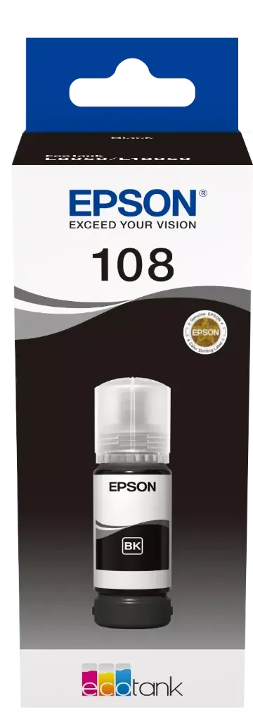 EPSON 108 ECOTANK BLACK BK  MÜREKKEP 70 ML
