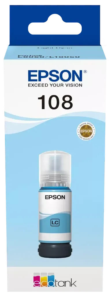 [C13T09C54A] EPSON 108 ECOTANK LİGHT CYAN AÇIK MAVİ  MÜREKKEP 70 ML