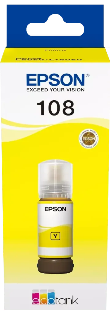 [C13T09C44A] Epson 108 Ecotank Sarı Mürekkep 70 ml {L18050/L8050/L8100(1905744)}
