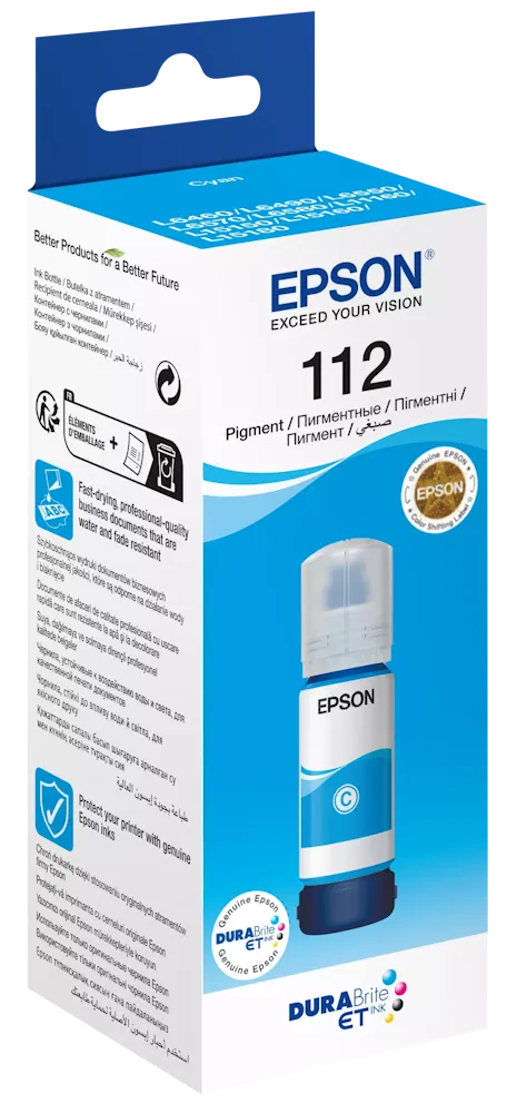[C13T06C24A] Epson 112 Cyan Mavi Kartuş  70 ml {L11160/M15140/L6550/L6570/L6580/L15150/L15160/L6550/L6460/L6490/L15180}