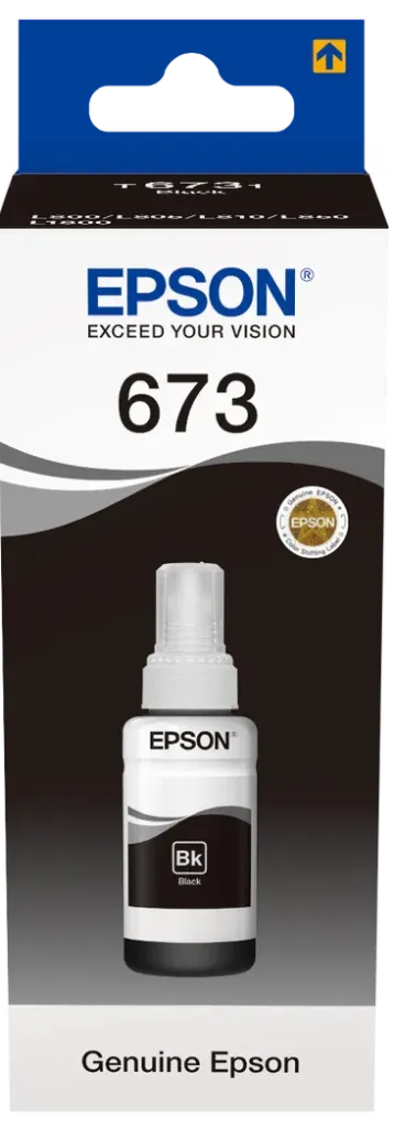 [C13T67314A] Epson T6731 Siyah Şişe Mürekkep {L810/L850/L805}