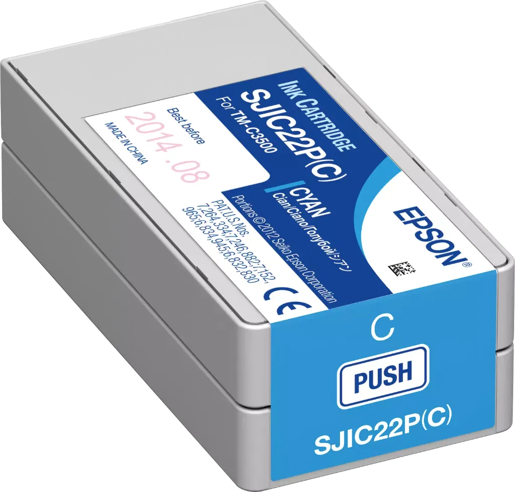 Epson TM-C3500 Ink Cartridge For ColorWorks C3500 SJIC22P(C) (Mavi)