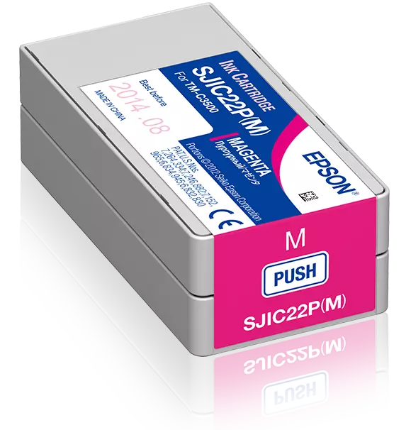 Epson TM-C3500 Ink Cartridge For ColorWorks C3500 SJIC22P(M) (Magenta)