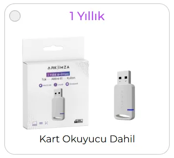 Arksigner 1 Yıllık e-İmza  Sertifika Bedeli