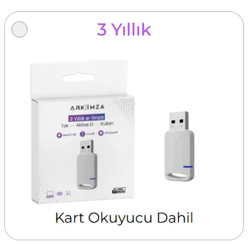 [2024STK106] ARKSİGNER 3 YILLIK E-İMZA  SERTİFİKA BEDELİ