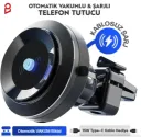 Enkado Otomatik Vakumlu Kablosuz Şarjlı Araç İçi Telefon Tutucu